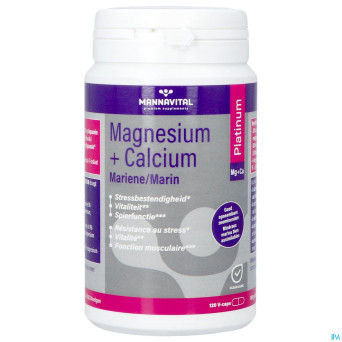 Mannavital magnesium + calcium marin    v-caps 120