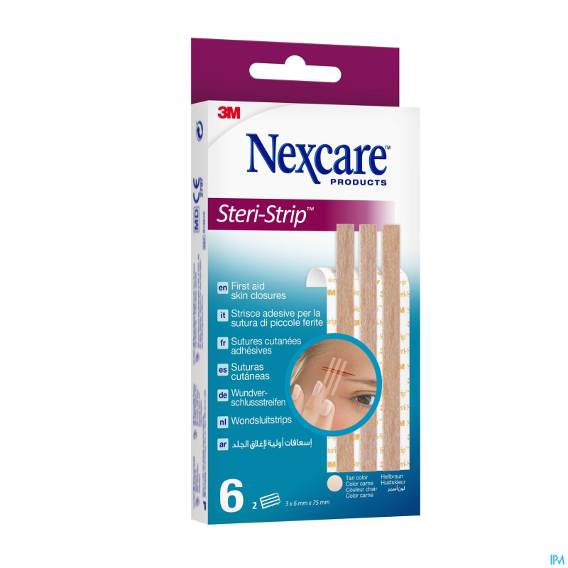 Nexcare 3m steri-strip sut.cut.ad.beige 6mmx75mm 6