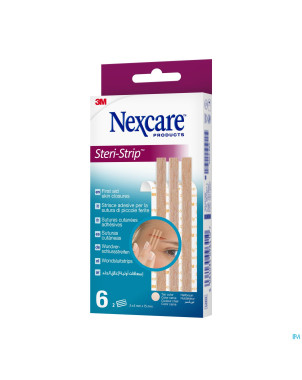 Nexcare 3m steri-strip sut.cut.ad.beige 6mmx75mm 6