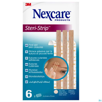 Nexcare 3m steri-strip sut.cut.ad.beige 6mmx75mm 6