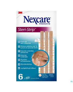Nexcare 3m steri-strip sut.cut.ad.beige 6mmx75mm 6