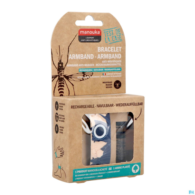 Manouka bracelet a/moustiques vegetal