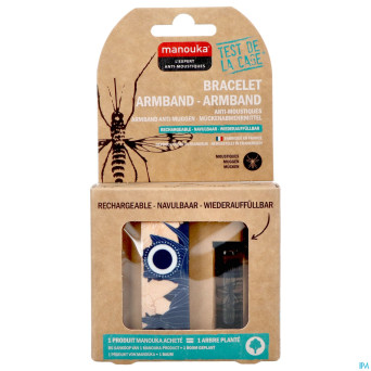 Manouka bracelet a/moustiques vegetal