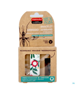 Manouka bracelet a/moustiques pivoine