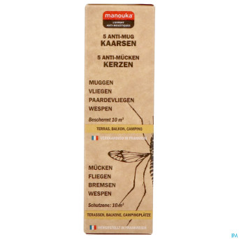 Manouka bougie a/moustiques 5x23g