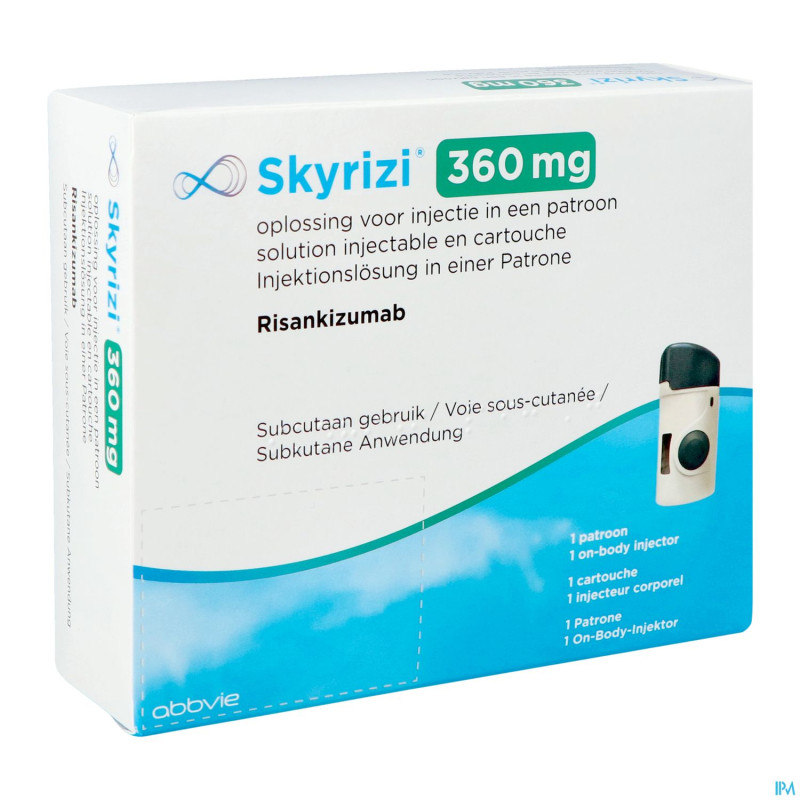Skyrizi 360mg sol inj cartouche 2,4ml