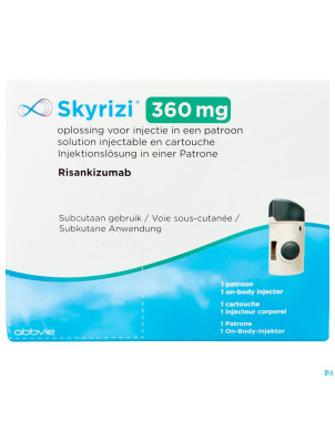 Skyrizi 360mg sol inj cartouche 2,4ml