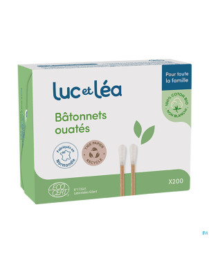 Luc&lea batonnets ouates adultes papier    200