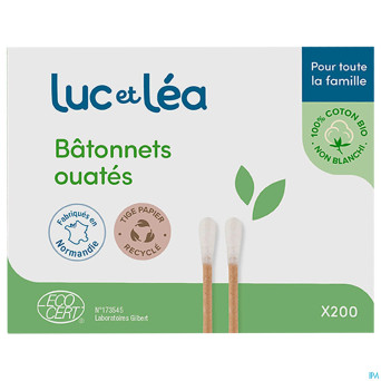 Luc&lea batonnets ouates adultes papier    200