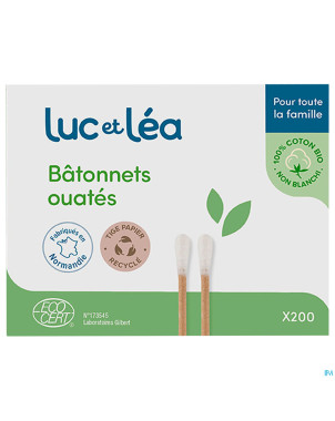 Luc&lea batonnets ouates adultes papier    200