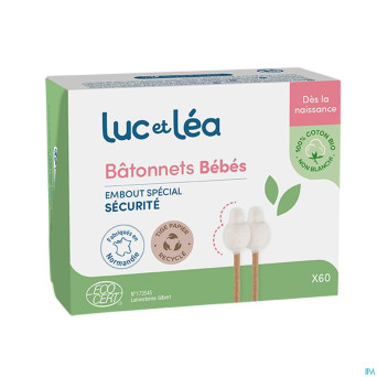 Luc&lea batonnets embout ouates bebe papier    60