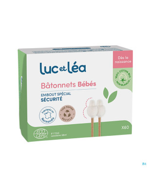 Luc&lea batonnets embout ouates bebe papier    60