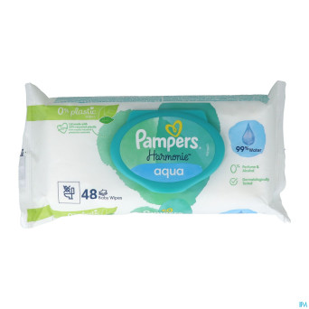 Pampers lingettes aqua pure 0%   48