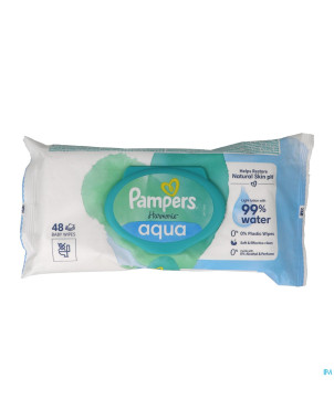 Pampers lingettes aqua pure 0%   48