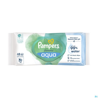 Pampers lingettes aqua pure 0%   48