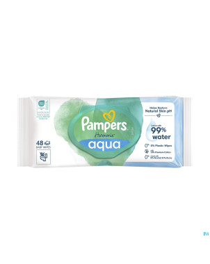 Pampers lingettes aqua pure 0%   48