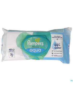 Pampers lingettes aqua pure 0%   48