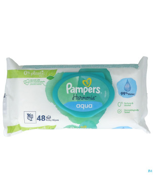 Pampers lingettes aqua pure 0%   48