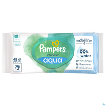 Pampers lingettes aqua pure 0%   48