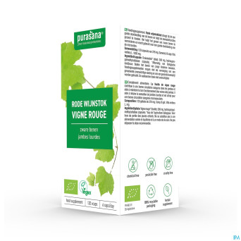 Purasana vigne rouge 300mg bio    v-caps 120