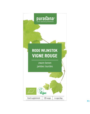 Purasana vigne rouge 300mg bio    v-caps 120