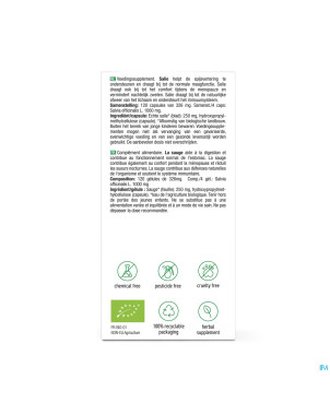 Purasana sauge 250mg bio v-caps 120