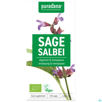 Purasana sauge 250mg bio v-caps 120