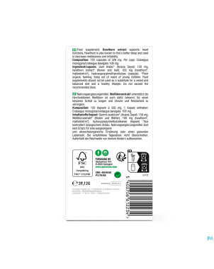 Purasana aubepine extrait 100mg bio    v-caps 120