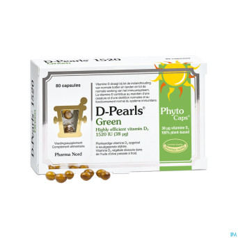 D-pearls green 1520    v-caps 80