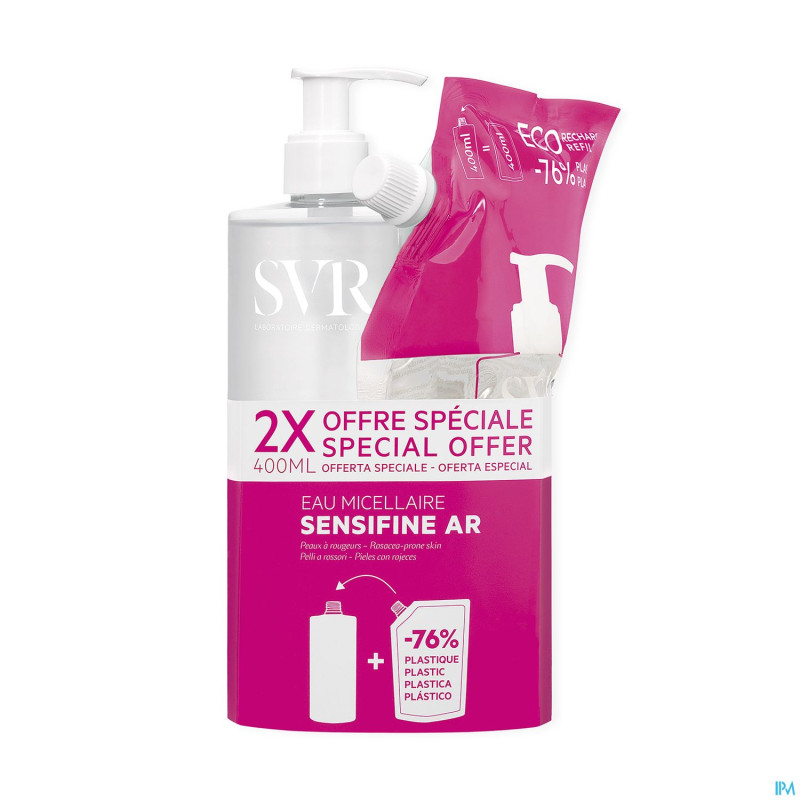 Svr sensifine ar eau micellaire 400ml+refill 400ml