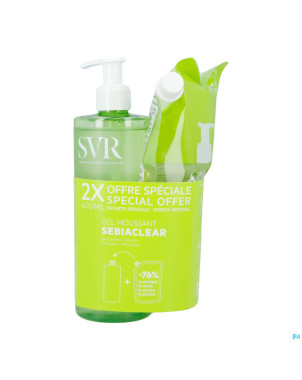 Sebiaclear gel moussant 400ml + refill 400ml