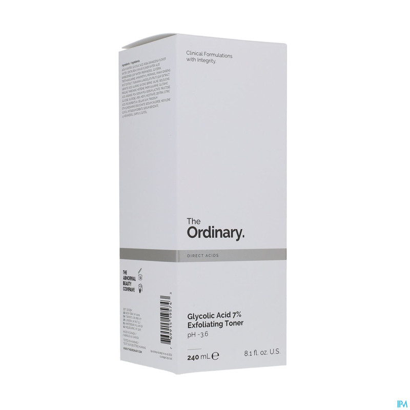The ordinary solution tonif.acide glycol. 7% 240ml