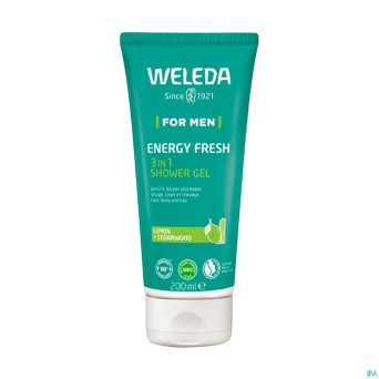 Weleda men energy fresh 3en1 gel douche tube 200ml