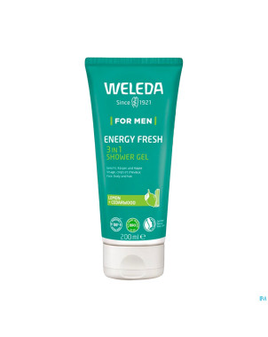 Weleda men energy fresh 3en1 gel douche tube 200ml