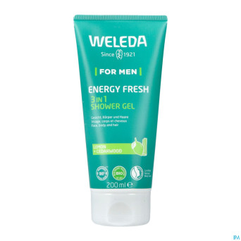Weleda men energy fresh 3en1 gel douche tube 200ml