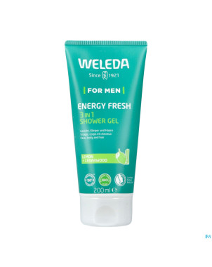 Weleda men energy fresh 3en1 gel douche tube 200ml
