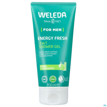 Weleda men energy fresh 3en1 gel douche tube 200ml