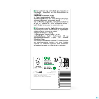 Purasana vegan houblon    caps 90