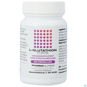 L glutathion forte v-caps 30    pharmanutrics