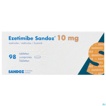 Ezetimibe sandoz pi pharma 10mg    comp 98 pip