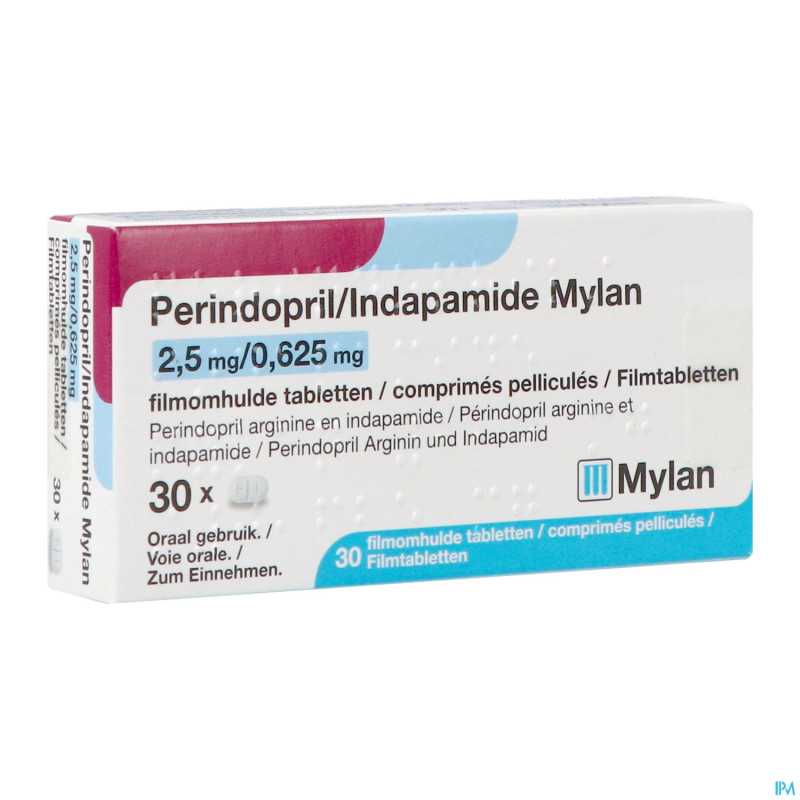 Perindopril/indapamid.viatris 2,5mg/0,625mg comp30