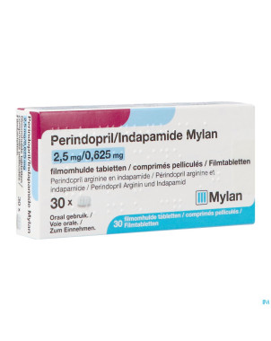 Perindopril/indapamid.viatris 2,5mg/0,625mg comp30