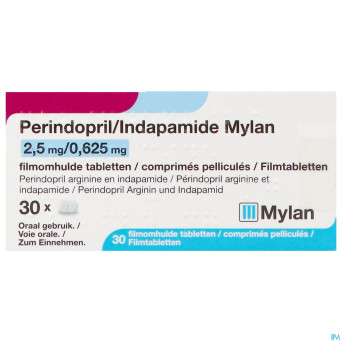 Perindopril/indapamid.viatris 2,5mg/0,625mg comp30