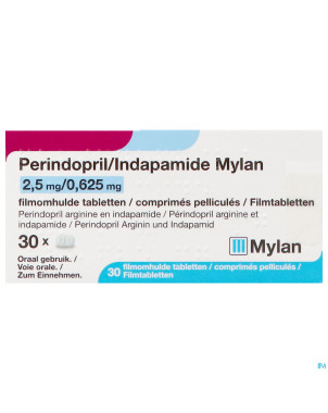 Perindopril/indapamid.viatris 2,5mg/0,625mg comp30