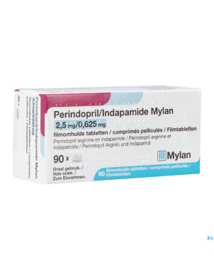 Perindopril/indapamid.viatris 2,5mg/0,625m comp 90