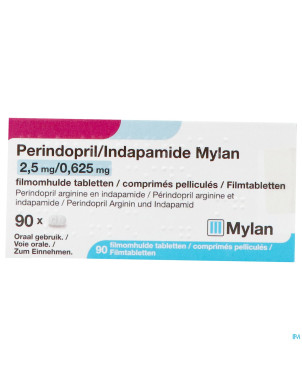 Perindopril/indapamid.viatris 2,5mg/0,625m comp 90