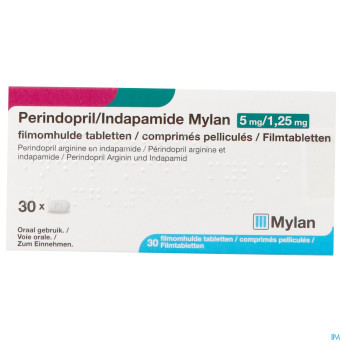Perindopril/indapamide viatris 5mg/1,25mg comp 30