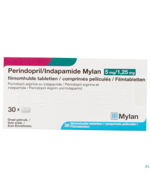Perindopril/indapamide viatris 5mg/1,25mg comp 30