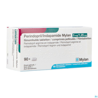 Perindopril/indapamide viatris 5mg/1,25 comp 90