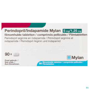 Perindopril/indapamide viatris 5mg/1,25 comp 90